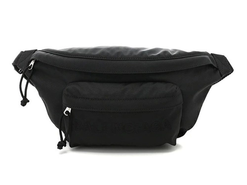 Balenciaga Waist Crossbody Bum Belt Bag Canvas Black